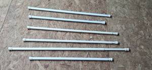 lot 133 image: Set of Assorted White Tension Curtain Rods