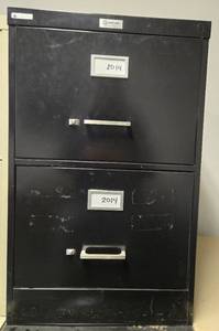 lot 141 image: Mercury 2-Drawer Black File Cabinet 29x18x27 Inches