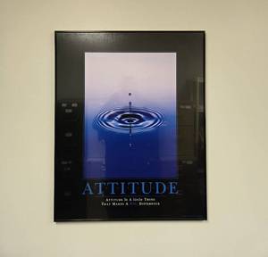 lot 146 image: Attitude Framed Motivational Poster 30x24 Corporate Impressions 1992