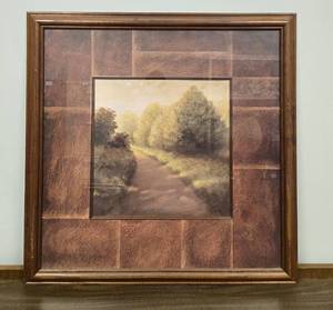 lot 158 image: Framed Landscape Print by Michael Marcon 27x27 Inches