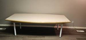 lot 169 image: Large Conference Table with Light Wood Top 96x48 Inches