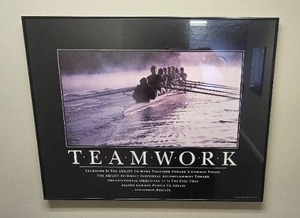 lot 173 image: Teamwork Motivational Framed Poster 24x30.5 Inch