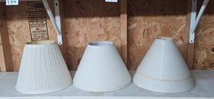 lot 183 image: Set of Assorted Fabric Lamp Shades
