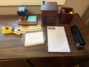 lot 198 image: Desk Organizer Set with Office Supplies and Accessories