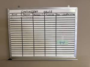 lot 227 image: 18x24 Inch Dry Erase Whiteboard with Aluminum Frame