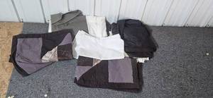 lot 251 image: Collection of Quilted and Solid Pillow Shams and Covers