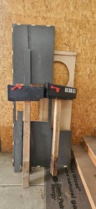 lot 256 image: Collection of 2 Mailboxes and Assorted MDF Panels