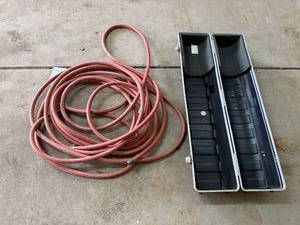 lot 297 image: Heavy Duty Red Rubber Air Hose with Hard Case