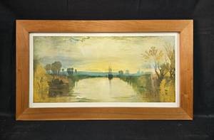 Framed J.M.W. Turner Chichester Canal Print 18x32 Inches