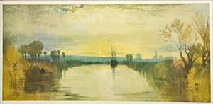 Framed J.M.W. Turner Chichester Canal Print 18x32 Inches