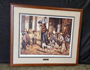 lot 14 image: Framed Print The Ice Man by Jim Daly 30x36