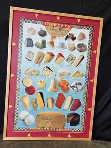 lot 15 image: Cheeses of the World Framed Poster by John Harrisson