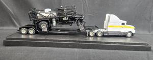 lot 21 image: Ag-Chem Diecast Semi Truck and Trailer with Sprayer Model in Display Case