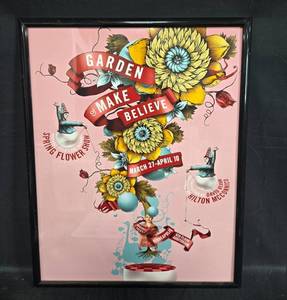 lot 53 image: Framed Garden of Make Believe Flower Show Poster by Hilton McConnico
