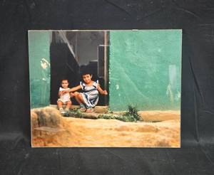 lot 64 image: 11x14 Photograph of Two Children Seated at Doorway