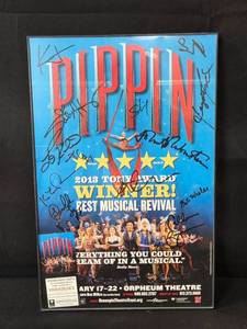lot 67 image: Framed Signed Pippin Broadway Revival Poster 17 x 11.5 in