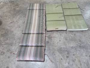 lot 90 image: Pair of Outdoor Lounge Chair Cushions, 73x23 in and 90x22 in