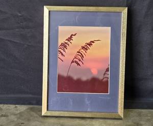 lot 106 image: Framed Tom Strangest Nags Head 1980 Sunset Print 15x11