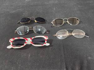 lot 113 image: Collection of Vintage Eyeglasses and Sunglasses, Mixed Styles