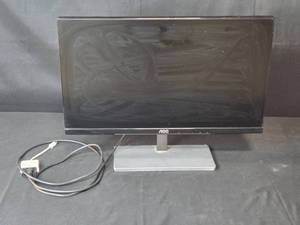 lot 118 image: AOC 22-Inch HDMI Flat Screen Monitor with Stand and Cable