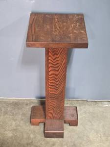 lot 120 image: Wooden Pedestal Stand 30x12x12 Inches