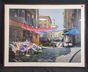 lot 133 image: Shari Hatchett Signed Print Sunday Morning 26x33 Framed Art