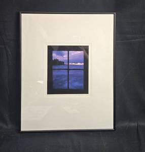 lot 150 image: Framed Art Print Fishermans View Signed 20x16