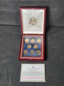 lot 156 image: 2010 United States Presidential Dollar Coin Set with Display Case