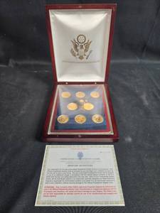 lot 161 image: 2015 US Presidential Dollar Coin Set in Display Case