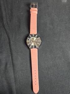 lot 163 image: Ethel & Myrtle Quartz Watch with Butterflies and Pink Leather Band