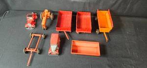 lot 177 image: Vintage Diecast Toy Vehicle and Trailer Collection