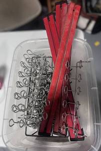 lot 64 image: Box of Multiple Screw in Garage Hooks and Peg Board Hooks with magnets, Baskets and Shelves for Peg Board