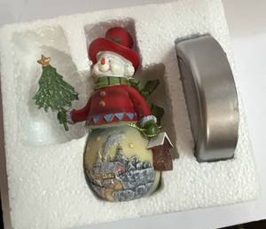 lot 25 image: NIB Snowman with Lighted Stand