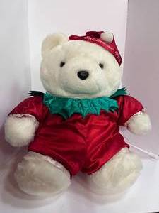 lot 28 image: 1994 Dayton Hudson Santa Bear Christmas Plush