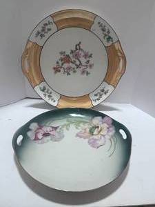 lot 80 image: Bavarian Lustreware Plate and German Plate