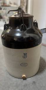 $100 RESERVE Red Wing Union Stoneware Crock w Bail Top #3 Applesauce Jug