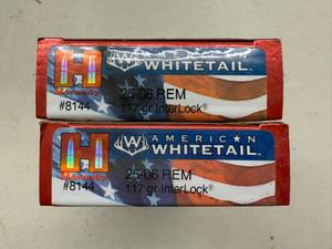 2 Boxes Hornady 25-06 REM 117 gr Interlock