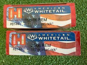 lot 10 image: 2 Boxes Hornady 25-06 REM 117 gr Interlock