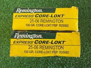 lot 14 image: 2 Boxes Remington Express Core-Lokt 25-06 REM 100 gr