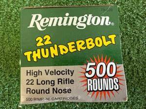lot 19 image: 500 Rounds Remington 22 Thunderbolt Long Rifle