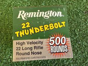 lot 21 image: 500 Rounds Remington 22 Thunderbolt Long Rifle