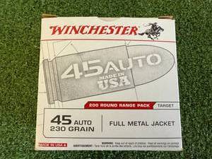 lot 29 image: 200 Rounds Winchester 45 Auto 230 Gr Full Metal Jacket