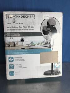 lot 23 image: BLACKDECKER 18-Inch Stand Fan with Pedestal