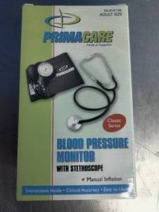 lot 85 image: Primacare DS-9197-BK Professional Classic Series Manual Adult Blood Pressure Kit with Stethoscope.