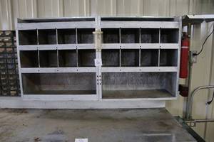 lot 6 image: Hand made Wood Wall Organizer with Compartments