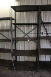 lot 11 image: Heavy Duty Industrial Metal Shelving Unit