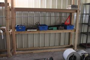 lot 15 image: 8 wood garage shelf