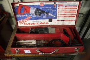 Milwaukee Heavy-Duty Sawzall Reciprocating Saw with Case and Blades