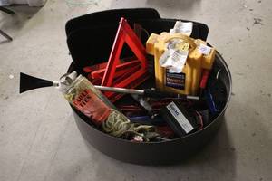 lot 50 image: Automotive Emergency Kit with Jump Starter, Power Inverter, and Accessories