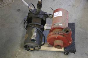 lot 60 image: Lot of 2 Industrial Electric Motors with Pump Assemblies